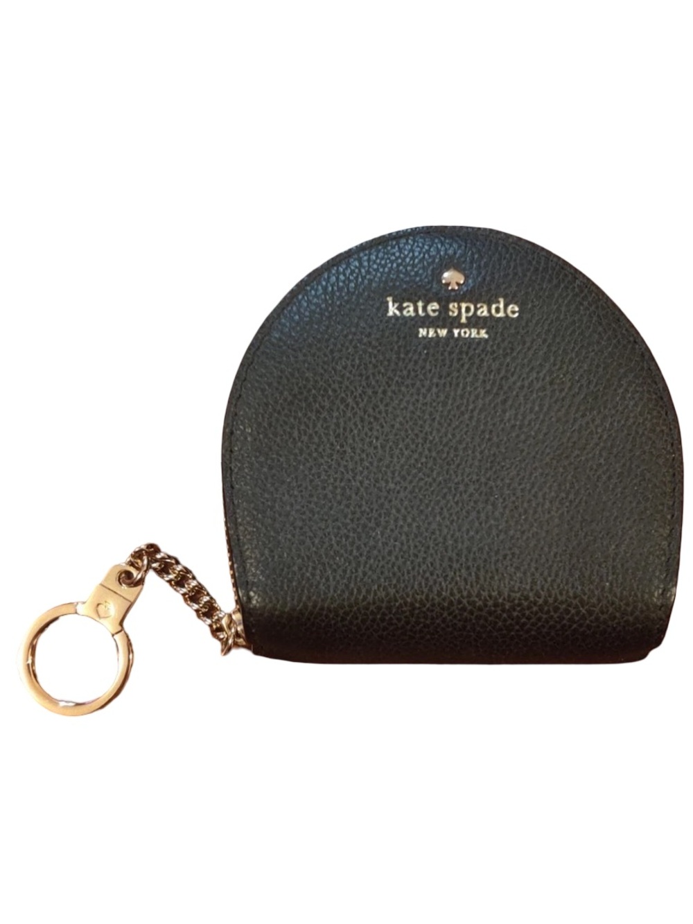 Kate Spade New York Half-Moon Pebbled Leather Keychain Wallet/Coin Purse
